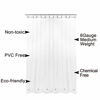 Picture of Barossa Design Short Shower Curtain or Liner with 6 Weighted Magnets, 72 x 66 inch Length, Heavy Duty PEVA, Waterproof, PVC Free, 12 Metal Grommets, Clear, 72x66