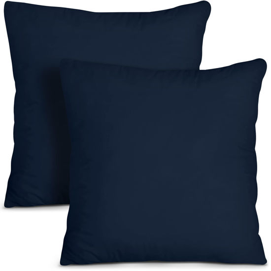 Picture of Utopia Bedding Throw Pillows Insert (Pack of 2, Navy) - 16 x 16 Inches Bed and Couch Pillows - Indoor Decorative Pillows