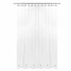 Picture of Barossa Design Extra Long Shower Curtain or Liner 72x80-6 Magnets on Bottom, PEVA, Waterproof, PVC Free, Metal Grommets - 72 x 80 Inches, Clear