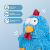 Picture of Best Pet Supplies Mrs. Cluck Interactive Squeaky Plush Toy for Small and Medium Breed Puppies or Dogs - Mrs. Cluck (Blue)