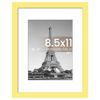 Picture of upsimples 8.5x11 Picture Frame, Display Pictures 6x8 with Mat or 8.5x11 Without Mat, Wall Hanging Photo Frame, Yellow, 1 Pack