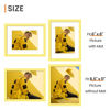 Picture of upsimples 8.5x11 Picture Frame, Display Pictures 6x8 with Mat or 8.5x11 Without Mat, Wall Hanging Photo Frame, Yellow, 1 Pack