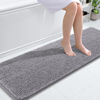 Picture of OLANLY Bathroom Rugs 59x20, Extra Soft Absorbent Chenille Bath Rugs, Rubber Backing Quick Dry, Machine Washable Bath Mats for Bathroom Floor, Tub and Shower, Home Decor Accessories, Grey