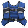 Picture of ZELUS Weighted Vest, 6lb/8lb/12lb/16lb/20lb/25lb/30lb Weight Vest with Reflective Stripe for Workout, Strength Training, Running, Fitness, Muscle Building, Weight Loss, Weightlifting, Blue(16 lb)