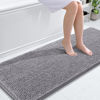 Picture of OLANLY Bathroom Rugs 59x24, Extra Soft Absorbent Chenille Bath Rugs, Rubber Backing Quick Dry, Machine Washable Bath Mats for Bathroom Floor, Tub and Shower, Home Decor Accessories, Grey