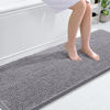 Picture of OLANLY Bathroom Rugs 70x24, Extra Soft Absorbent Chenille Bath Rugs, Rubber Backing Quick Dry, Machine Washable Bath Mats for Bathroom Floor, Tub and Shower, Home Decor Accessories, Grey