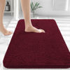 Picture of OLANLY Bathroom Rugs 30x20, Extra Soft Absorbent Chenille Bath Rugs, Rubber Backing Quick Dry, Machine Washable Bath Mats for Bathroom Floor, Tub and Shower, Home Decor Accessories, Burgundy
