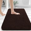 Picture of OLANLY Bathroom Rugs 30x20, Extra Soft Absorbent Chenille Bath Rugs, Rubber Backing Quick Dry, Machine Washable Bath Mats for Bathroom Floor, Tub and Shower, Home Decor Accessories, Brown