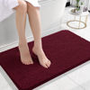 Picture of OLANLY Bathroom Rugs 24x16, Extra Soft Absorbent Chenille Bath Rugs, Rubber Backing Quick Dry, Machine Washable Bath Mats for Bathroom Floor, Tub and Shower, Home Decor Accessories, Burgundy