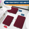 Picture of OLANLY Bathroom Rugs 24x16, Extra Soft Absorbent Chenille Bath Rugs, Rubber Backing Quick Dry, Machine Washable Bath Mats for Bathroom Floor, Tub and Shower, Home Decor Accessories, Burgundy