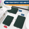 Picture of OLANLY Bathroom Rugs 30x20, Extra Soft Absorbent Chenille Bath Rugs, Rubber Backing Quick Dry, Machine Washable Bath Mats for Bathroom Floor, Tub and Shower, Home Decor Accessories, Blackish Green