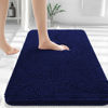 Picture of OLANLY Bathroom Rugs 30x20, Extra Soft Absorbent Chenille Bath Rugs, Rubber Backing Quick Dry, Machine Washable Bath Mats for Bathroom Floor, Tub and Shower, Home Decor Accessories, Navy