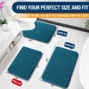 Picture of OLANLY Bathroom Rugs 30x20, Extra Soft Absorbent Chenille Bath Rugs, Rubber Backing Quick Dry, Machine Washable Bath Mats for Bathroom Floor, Tub and Shower, Home Decor Accessories, Peacock Blue