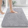 Picture of OLANLY Bathroom Rugs 30x20, Extra Soft Absorbent Chenille Bath Rugs, Rubber Backing Quick Dry, Machine Washable Bath Mats for Bathroom Floor, Tub and Shower, Home Decor Accessories, Light Grey
