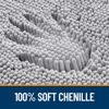 Picture of OLANLY Bathroom Rugs 30x20, Extra Soft Absorbent Chenille Bath Rugs, Rubber Backing Quick Dry, Machine Washable Bath Mats for Bathroom Floor, Tub and Shower, Home Decor Accessories, Light Grey