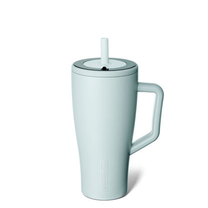 Picture of BrüMate Era 30 oz Tumbler with Handle and Straw | 100% Leakproof Insulated Tumbler with Lid and Straw | Made of Stainless Steel | Cup Holder Friendly Base | 30oz (Blue Agave)
