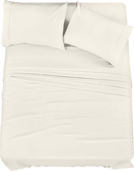 Picture of Utopia Bedding Full Bed Sheets Set - 4 Piece Bedding - Brushed Microfiber - Shrinkage and Fade Resistant - Easy Care (Full, Ivory)