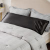 Picture of Bedsure Body Pillow Cover 20x54 Inches - Black Satin Similar to Silk Pillowcase for Hair and Skin, Cooling and Silky Long Body Pillow Case Cover with Envelope Closure, Gifts for Women Men