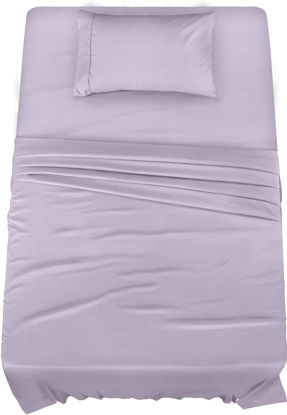 Picture of Utopia Bedding Twin Bed Sheets Set - 3 Piece Bedding - Brushed Microfiber - Shrinkage and Fade Resistant - Easy Care (Twin, Lavender)
