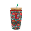 Picture of Sok It Java Sok Iced Coffee & Cold Soda Insulated Neoprene Cup Sleeve (Pastel Poinsettias, Large: 30-32oz)