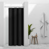 Picture of Barossa Design Black Stall Shower Curtain Liner 36" W x 72" H - Waterproof PEVA Plastic Shower Liner for Small Bathroom Stall, Lightweight Shower Curtain with 3 Magnets & Metal Grommets - Black