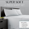 Picture of Danjor Linens Twin Sheets Set - Hotel Luxury Essential Bedding - 4 pc Soft Bedding & Pillowcases Set with Deep Pockets - Breathable Bed Sheets, Wrinkle Free - Light Grey Sheets