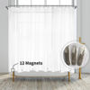 Picture of Clawfoot Tub Shower Curtain Liner with 12 Magnets - 180" W x 60" H Short PEVA Shower Curtain Wrap Around for Bathroom, Waterproof PVC Free & Metal Grommets - Frosted, 180x60