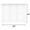 Picture of Clawfoot Tub Shower Curtain Liner with 12 Magnets - 180" W x 60" H Short PEVA Shower Curtain Wrap Around for Bathroom, Waterproof PVC Free & Metal Grommets - Frosted, 180x60