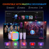 Picture of Karaoke Machine for Kids Adults, Portable Bluetooth Mini Karaoke Microphone Singing Speaker with 2 Wireless Mic and Light,Toys for All Smartphones,Birthday, Family,Home Party (Purple)
