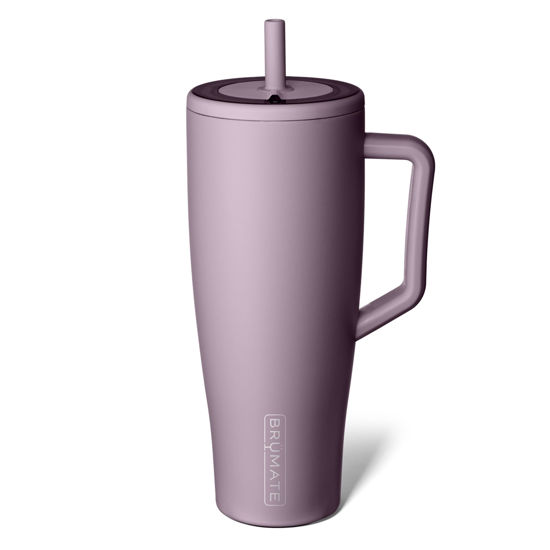 Picture of BrüMate Era 40 oz Tumbler with Handle and Straw | 100% Leakproof Insulated Tumbler with Lid and Straw | Made of Stainless Steel | Cup Holder Friendly Base | 40oz (Lilac Dusk)