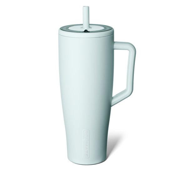 Picture of BrüMate Era 40 oz Tumbler with Handle and Straw | 100% Leakproof Insulated Tumbler with Lid and Straw | Made of Stainless Steel | Cup Holder Friendly Base | 40oz (Blue Agave)