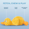 Picture of Best Pet Supplies Ducky Doodle Squeaky Crinkle Plush Toy for Small and Medium Breed Puppies or Dogs - Ducky Doodle (Gold), Large