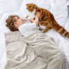 Picture of Bedsure Bedding Fleece Blanket for Girls and Boys - Soft Cozy Throw Blankets for Bed, Cute Small Travel Blanket, 43x55 Inches, Linen