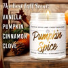Picture of WAX & WIT Fall Candles, Pumpkin Spice Candles for Home, Autumn Candle, Pumpkin Candle, Fall Scented Candles for Home, Fall Home, Bathroom Decor, Autumn Decor, Hello Pumpkin, Hello Fall - 9oz