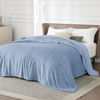 Picture of Bedsure Twin XL Fleece Blanket Dorm Bedding - Lightweight Soft Cozy Blankets for Bed, Sofa, Couch, Travel, Camping, Light Blue, 66"x90"