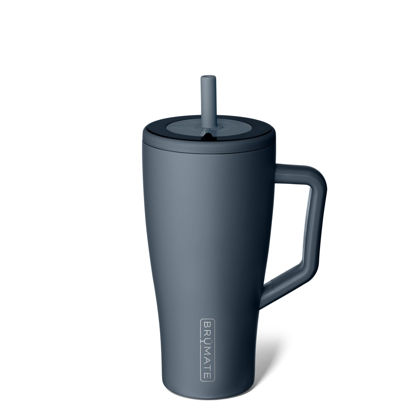 Picture of BrüMate Era 30 oz Tumbler with Handle and Straw | 100% Leakproof Insulated Tumbler with Lid and Straw | Made of Stainless Steel | Cup Holder Friendly Base | 30oz (Nightfall Blue)