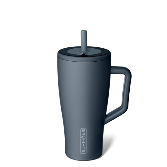 Picture of BrüMate Era 30 oz Tumbler with Handle and Straw | 100% Leakproof Insulated Tumbler with Lid and Straw | Made of Stainless Steel | Cup Holder Friendly Base | 30oz (Nightfall Blue)