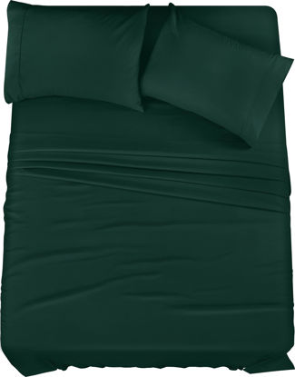 Picture of Utopia Bedding Full Bed Sheets Set - 4 Piece Bedding - Brushed Microfiber - Shrinkage and Fade Resistant - Easy Care (Full, Emerald)