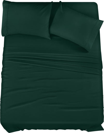 Picture of Utopia Bedding Full Bed Sheets Set - 4 Piece Bedding - Brushed Microfiber - Shrinkage and Fade Resistant - Easy Care (Full, Emerald)