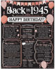 Picture of 80th Birthday Party Decorations for 80th Birthday (Eighty) - Remembering The Year 1945 - Party Supplies - Gifts for Men and Women Turning 80 - Back In 1945 Birthday Card 11x14 Unframed Print