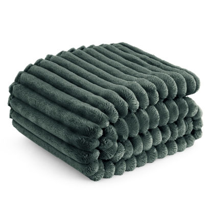 Picture of Bedsure Mallard Green Fleece Blanket for Couch - GentleSoft Cozy Soft Blankets for Women, Cute Small Throws for Girls, 60x80 Inches