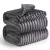 Picture of Bedsure Grey Fleece King Blanket for Couch - GentleSoft Cozy Soft Blankets for Women, Cute Small Throws for Girls, 108x90 Inches