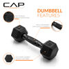 Picture of CAP Barbell 5 LB Coated Hex Dumbbell Pair with Black Handle