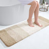Picture of OLANLY Bathroom Runner Rugs 47x17, Extra Soft Absorbent Microfiber Bath Rugs, Rubber Backing, Quick Dry, Washable Bath Mats for Bathroom Floor, Tub, Shower and Home Decor Accessories, Light Beige