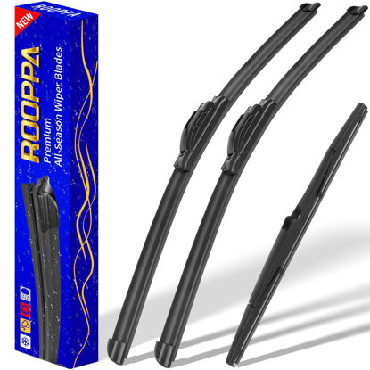 Picture of 3 wipers Replacement for 2010-2015 Lexus RX450h/2010-2015 Lexus RX350, Windshield Wiper Blades Original Equipment Replacement - 26"/22"/16" (Set of 3) U/J HOOK
