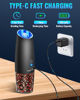 Picture of Sweet Alice Rechargeable Electric Pepper and Salt Grinder Set, No Battery Needed, whit Gravity Sensing Switch and LED Light, One Hand Automatic Operation, Black 2 Pack