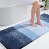Picture of OLANLY Bathroom Rug Mat 59x24, Extra Soft and Absorbent Microfiber Bath Rugs, Non-Slip Plush Shaggy Bath Carpet Runner, Machine Wash Dry, Bath Mats for Bathroom Floor, Tub and Shower, Navy