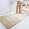 Picture of OLANLY Bathroom Runner Rugs 44x24, Extra Soft Absorbent Microfiber Bath Rugs, Rubber Backing, Quick Dry, Washable Bath Mats for Bathroom Floor, Tub, Shower and Home Decor Accessories, Light Beige