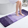 Picture of OLANLY Bathroom Runner Rugs 47x17, Extra Soft Absorbent Microfiber Bath Rugs, Rubber Backing, Quick Dry, Machine Washable Bath Mats for Bathroom Floor, Tub, Shower and Home Decor Accessories, Violet
