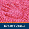 Picture of OLANLY Bathroom Rugs 44x24, Extra Soft Absorbent Chenille Bath Rugs, Rubber Backing Quick Dry, Machine Washable Bath Mats for Bathroom Floor, Tub and Shower, Home Decor Accessories, Hot Pink